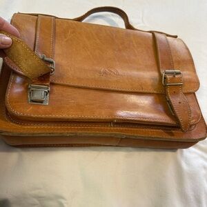 Tan Leather Briefcase/Bag